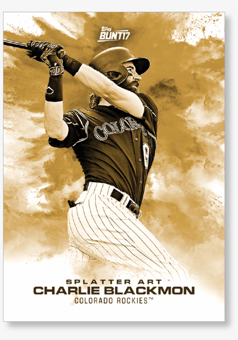 Charlie Blackmon 2017 Topps Bunt Baseball Splatter, transparent png download