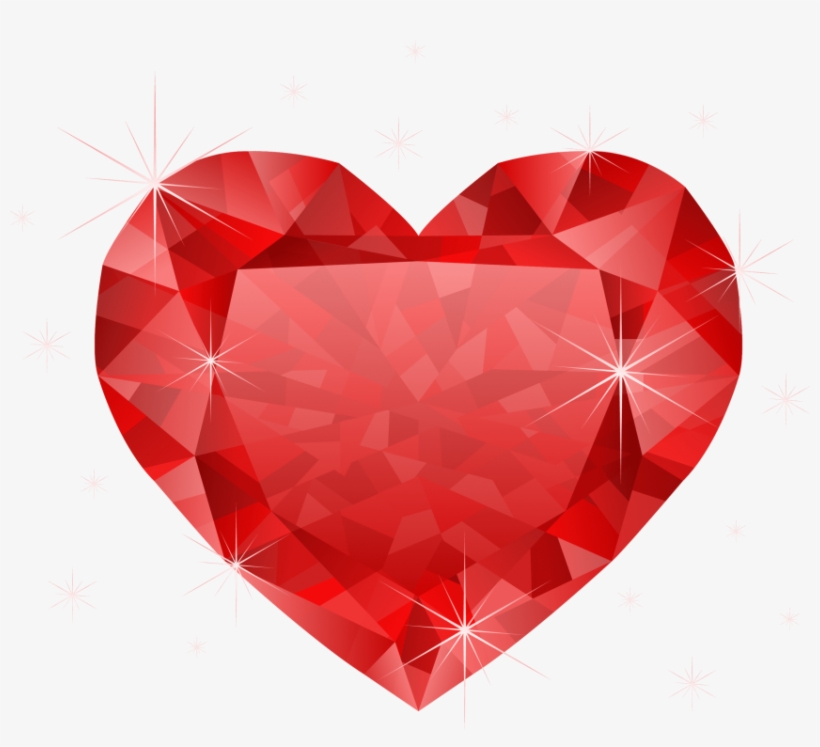 Free Png Large Diamond Png Images Transparent - Red Crystal Heart Png