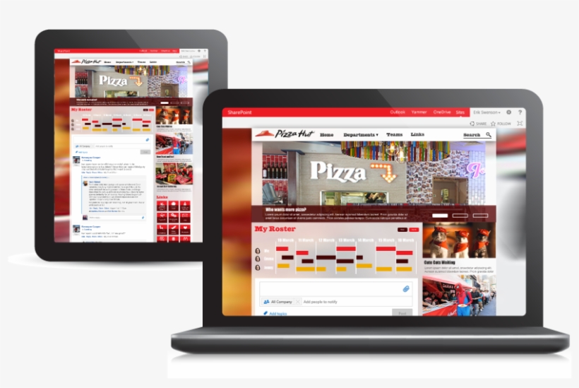 Content And Code Helped Pizza Hut - Tablet Computer, transparent png download