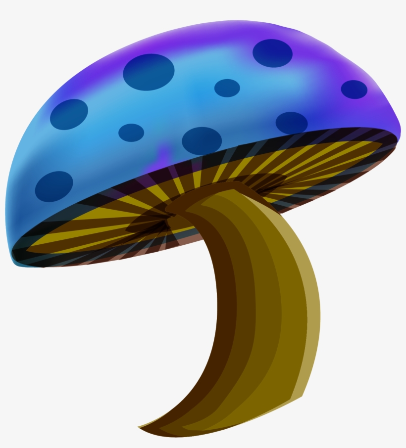 Blue Drawing Watercolor Painting Cartoon - Cartoon Blue Mushroom Pngs, transparent png download