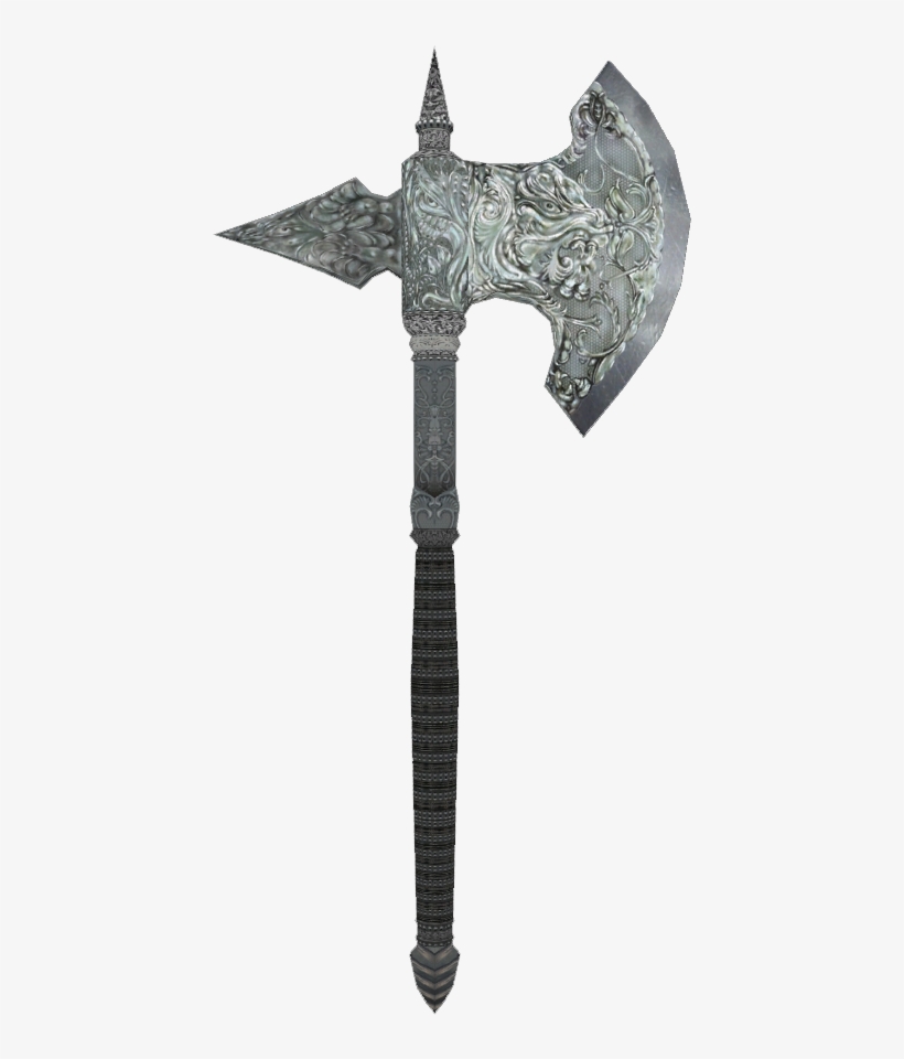 Oblivion Silverbattleaxe - Battle Axe In The Elizabethan Era, transparent png download