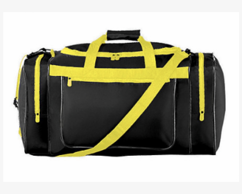 Custom Augusta Sportswear Gear Bag Black/yellow 22", transparent png download