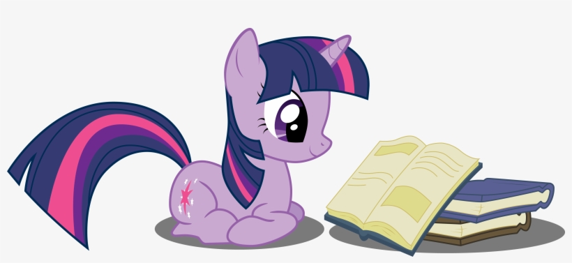 Felix-kot, Book, Cute, Female, Pony, Prone, Reading, - Twilight Sparkle, transparent png download