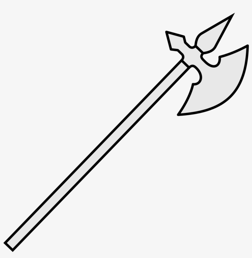 Coa Illustration Elements Arms Pole-ax - Hot Tools Nano Ceramic Tapered Curling Iron, transparent png download