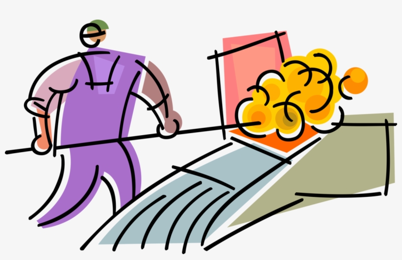 Vector Illustration Of Fireman Or Stoker Worker Stokes - Illustration, transparent png download