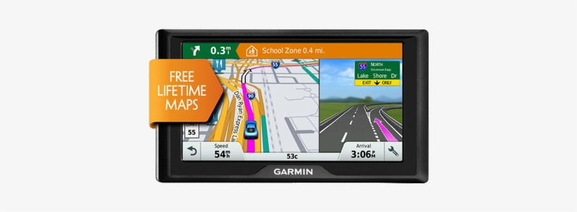 Garmin Drive 6" Lm Ex Gps Navigator - Garmin Drive 6 With Lifetime Maps Ex, transparent png download