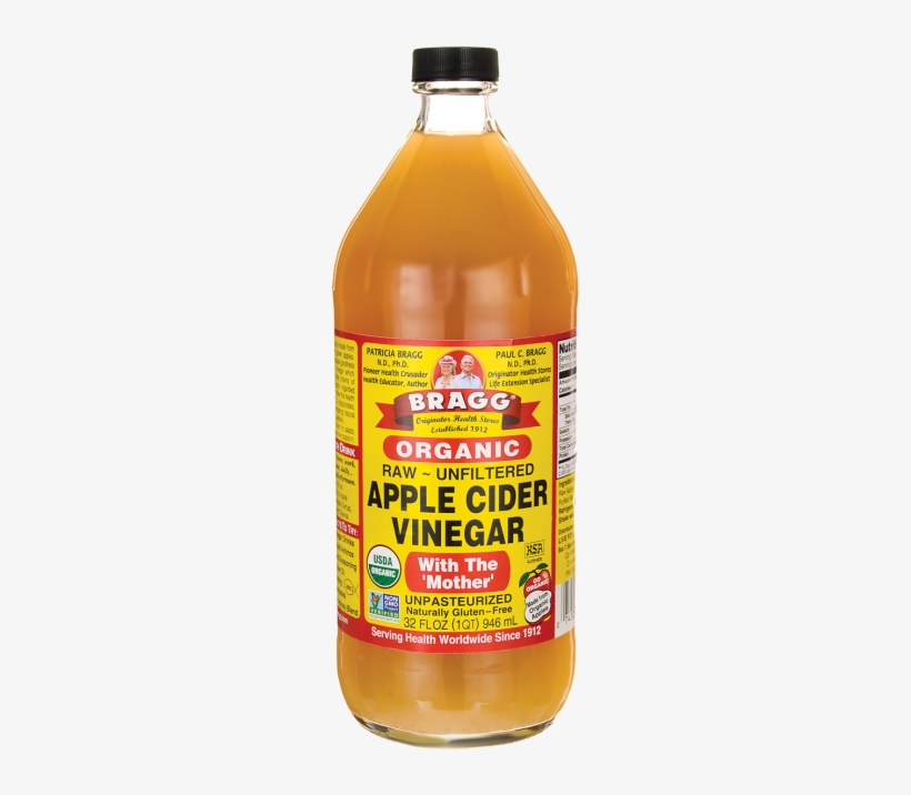 Bragg Organic Raw Unfiltered Apple Cider Vinegar - Bragg Organic Raw Apple Cider Vinegar, 32 Oz, transparent png download