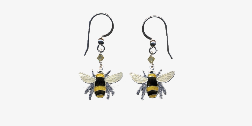 Bee Earrings - Bumble Bee Cloisonne Wire Earrings | Nature Jewelry, transparent png download