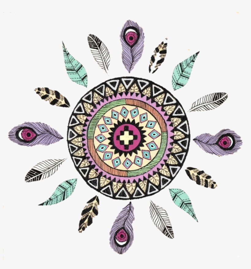 Feather Mandala Png Image Royalty Free Library - Hair Rings, 15 Pc Set, Boho Jewelry, Hair Jewelry,, transparent png download