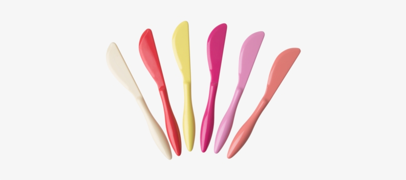 Bundle Of 6 Melamine Butter Knives In 6 Assorted Sunny - Butter Knife, transparent png download