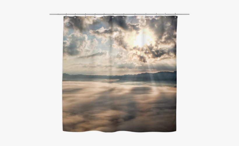 Kumamoto Japan Sunbeams Shower Curtain - Eis Que Vem Com As Nuvens E Todo O Olho O Verá Apocalipse, transparent png download
