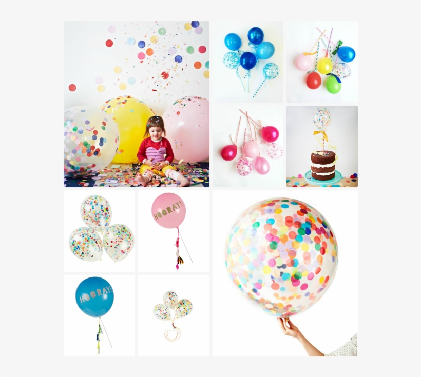 Happy Jumbo Confetti Balloon 90cm, transparent png download