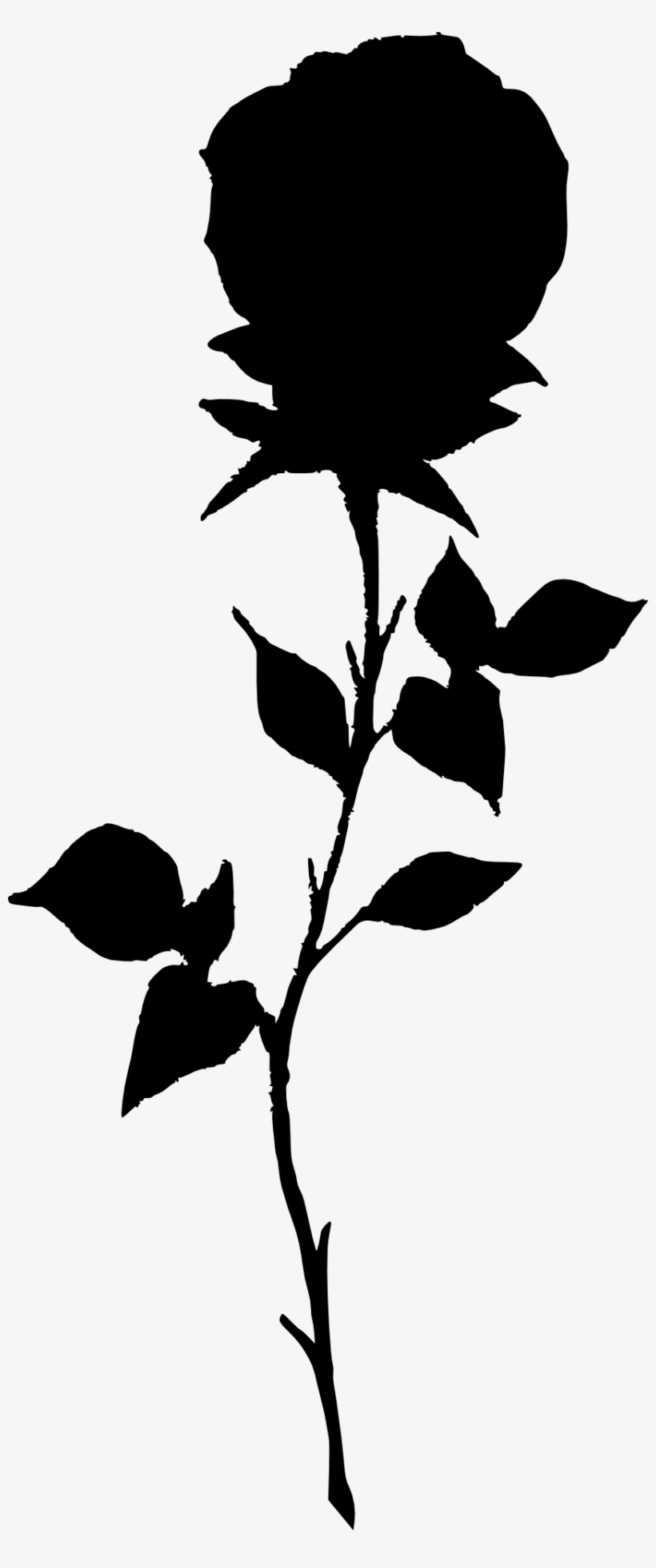 Free Png Rose Silhouette Png Images Transparent - Rose Silhouette No Background, transparent png download