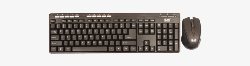 Blue Square Black Wireless Keyboard Combo, Size - Wireless Black Keyboard, transparent png download