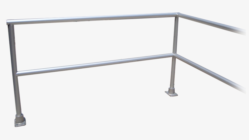 Two Line Aluminum Picket Handrail - Guard Rail, transparent png download