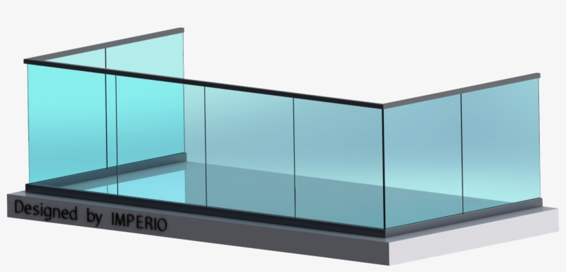 Imperio C40 Series Frameless Glass Railing - Glass Railing Png, transparent png download