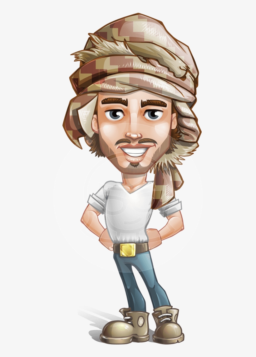 Sabih The Desert Man - Cartoon Characters Man Png, transparent png download