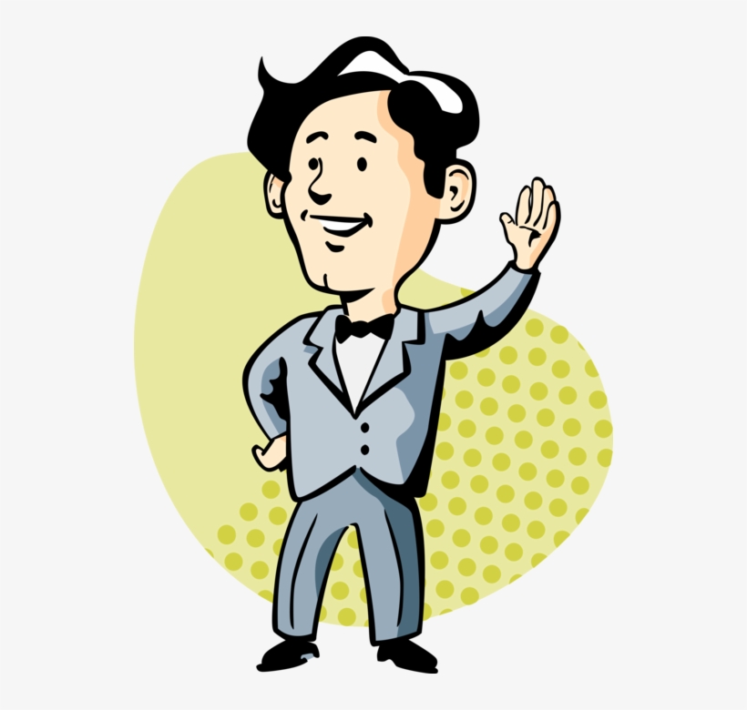Vector Illustration Of Sharp Dressed Man With Bow Tie - New Neighbor, transparent png download