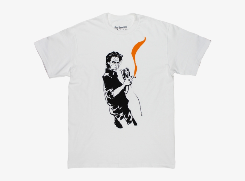 Reinhard Orange Smoke White T-shirt - Reinhard Kleist Nick Cave - Mercy On Me Comic, transparent png download