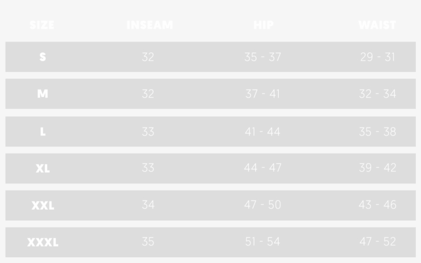 Mens Pants Size Chart - Trousers, transparent png download