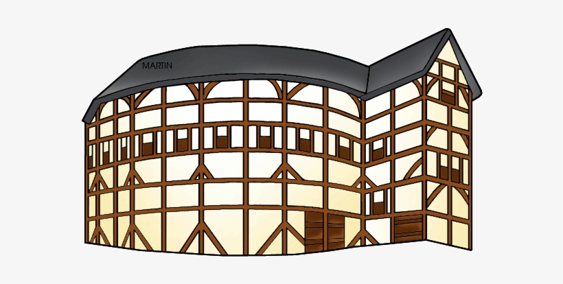 Architecture Clip Art By Phillip Martin - Shakespeare's Globe Clip Art, transparent png download