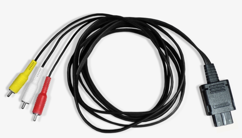 Gamecube Composite Cable - Composite Cable, transparent png download