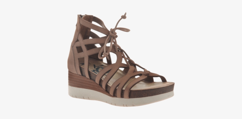 Womens Gladiator Lace Up Wedge Escapade In Warm Pink - Wedge, transparent png download