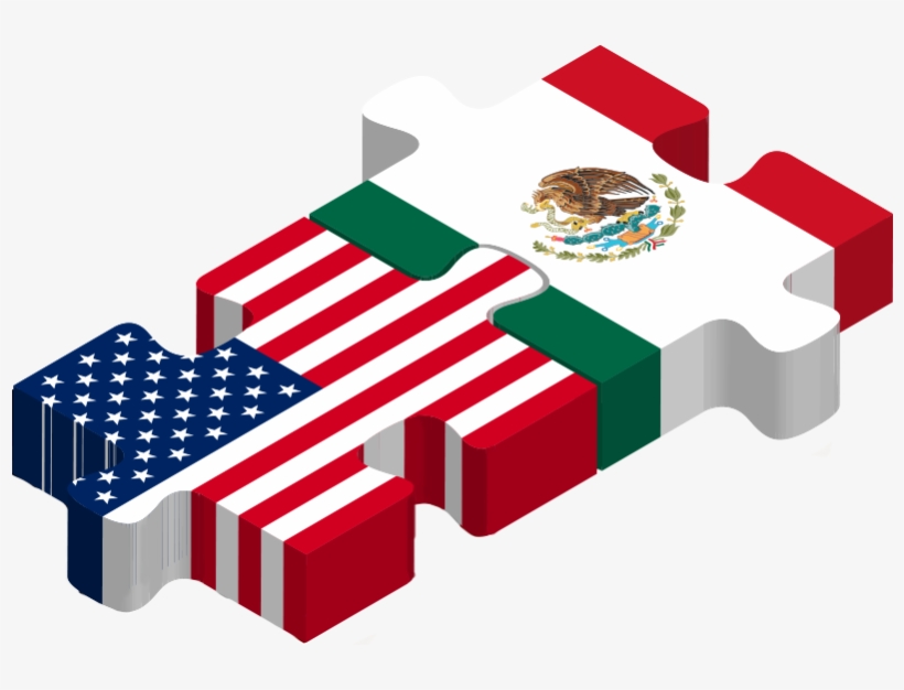 Linea De Tiempo Mexicorp - Mexico Us Flags Png, transparent png download