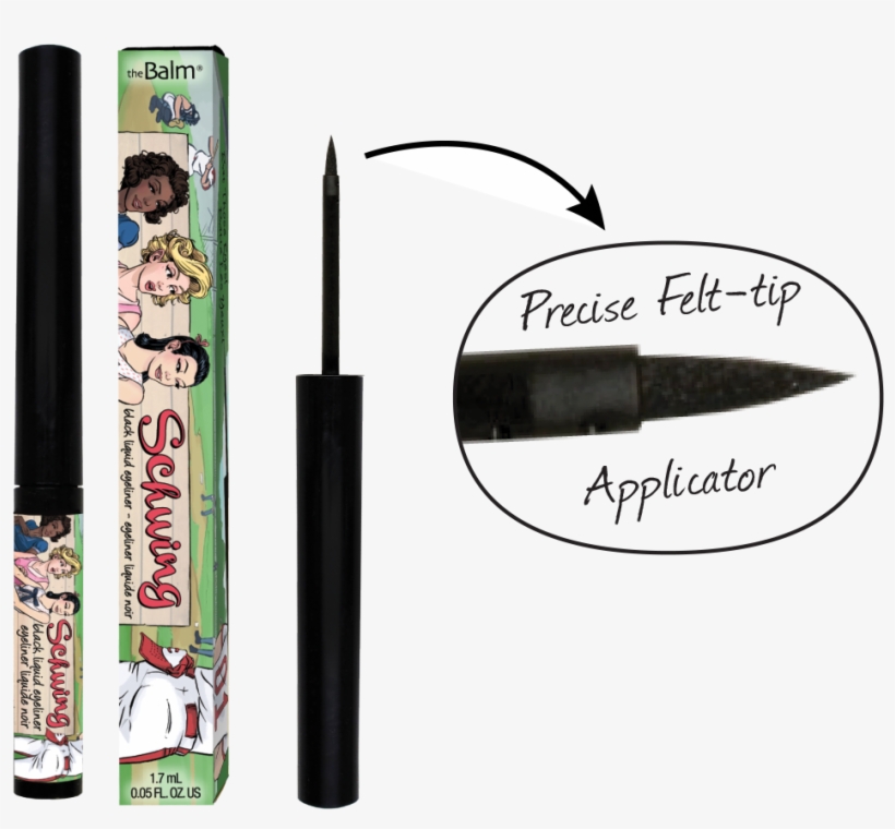 Black Liquid Eyeliner - Balm Schwing Liquid Eyeliner, transparent png download