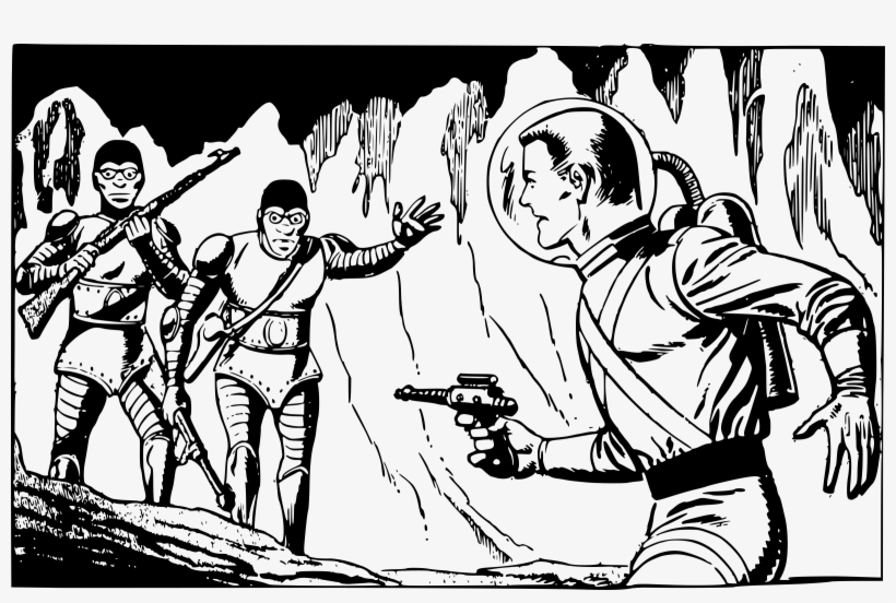 This Free Icons Png Design Of Raygun And Aliens, transparent png download