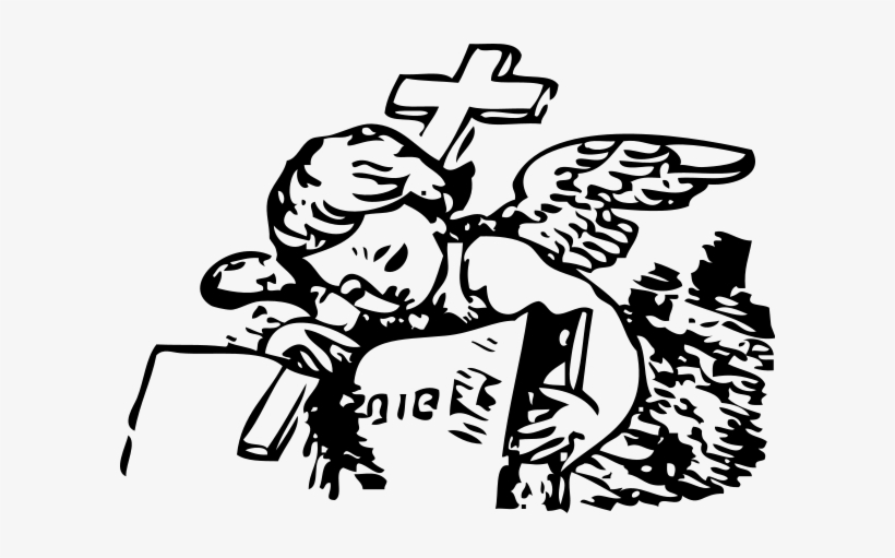 Little Angel And Bible Clipart Png, transparent png download