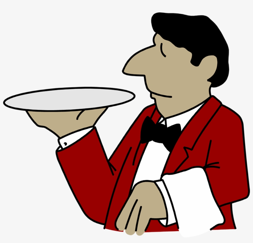 Clip Art Waiter - Waiter Clipart Transparent Background, transparent png download
