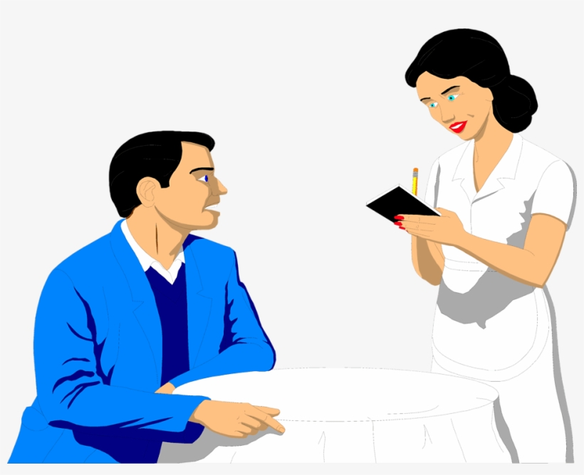 When Customers Feel They Aren't Heard - Waitress Taking Order Clipart, transparent png download