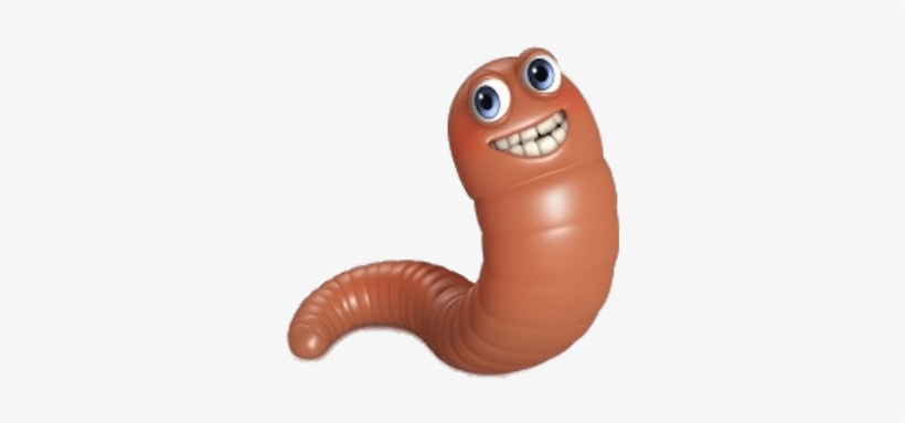 Small Red Worm Clipart - Transparent Background Worm Clipart, transparent png download