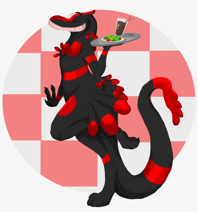 Little Red Waitress - Illustration, transparent png download