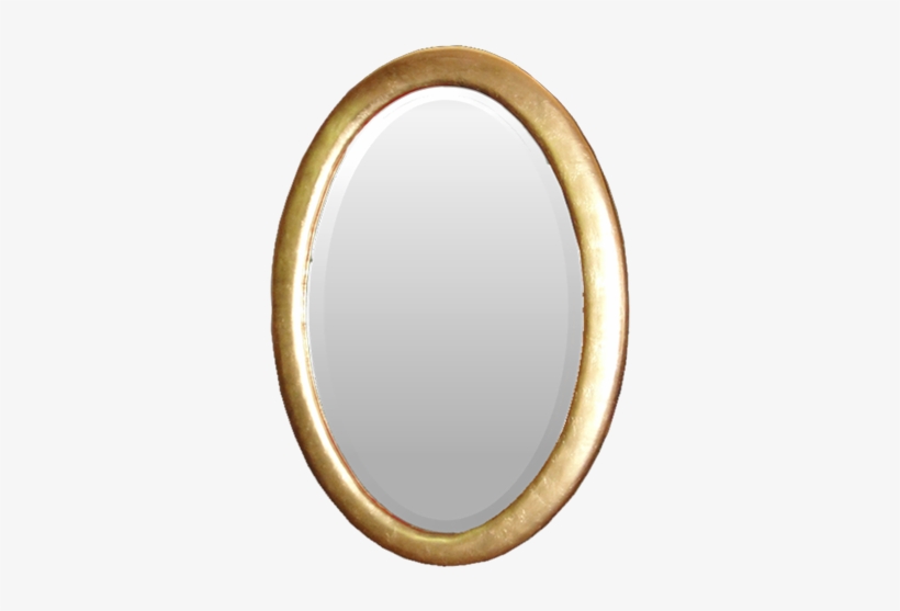 Gold Leaf Oval Mirror Frame - Circle, transparent png download