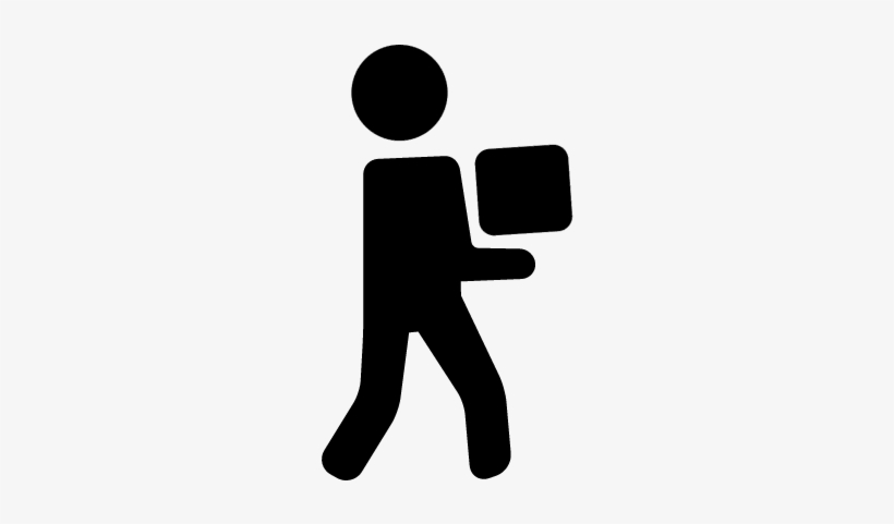 Man Carrying Package Vector - Carry Out Parking Only Print Person Picture Parking, transparent png download