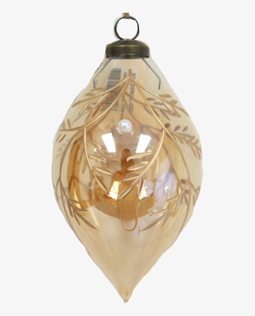 Gold Leaf Pearl Embellished Finial Ornament - Lampshade, transparent png download