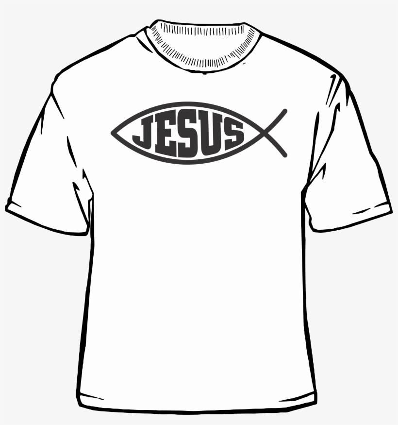 Jesus Fish White T-shirt - Jesus, transparent png download