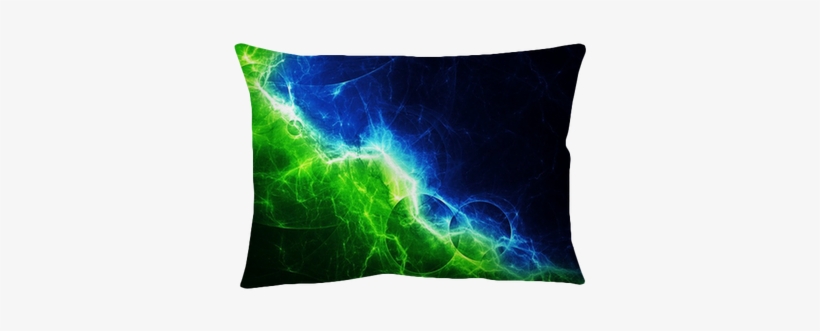 Blue And Green Abstract Lightning Throw Pillow • Pixers® - Principles Of Heat Transfer [book], transparent png download