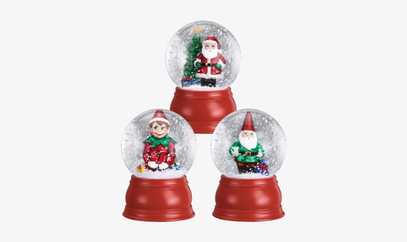 3 - Set Of 3 Mini Snow Globes By Old World Christmas-santa, transparent png download