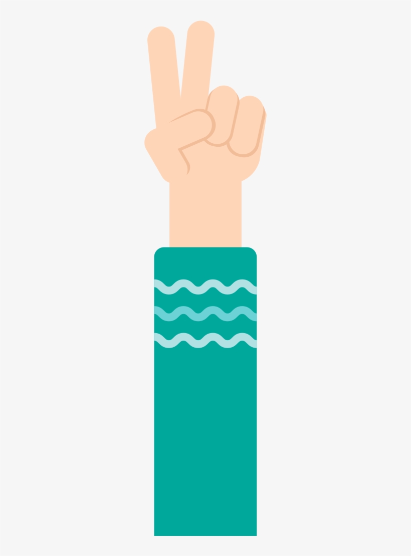 Open - Peace Sign Hand Png Vector, transparent png download
