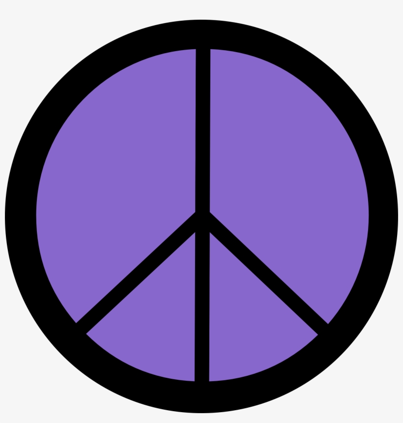 Peace Sign Clipart Purple - Peace, transparent png download