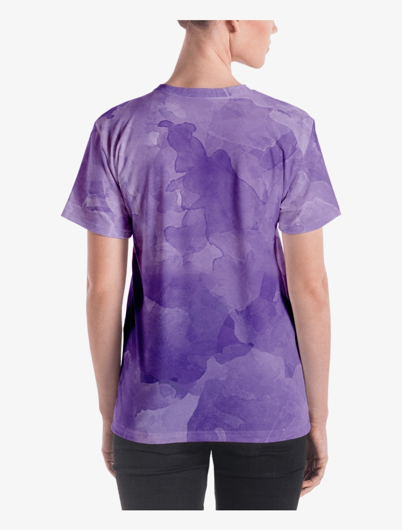 Violet Watercolor Women's T Shirt T Shirt Zazuze - T-shirt, transparent png download
