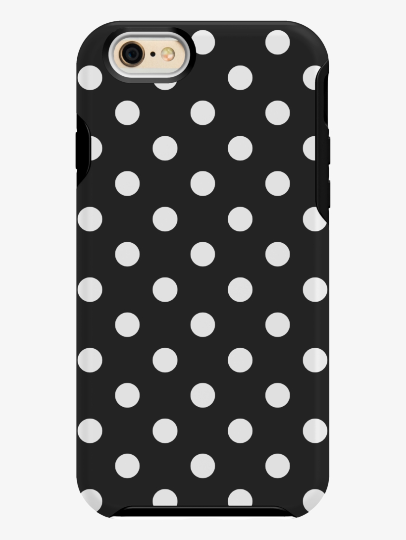 Iphone 6/6s Shock - Black And White Polka Dots, transparent png download