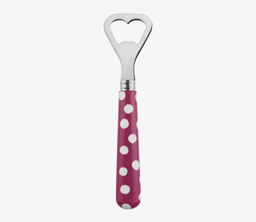 White Dots Fuschia Bottle Opener - Sabre Couverts 4 Pièces - Pois Blancs Ménagères, transparent png download