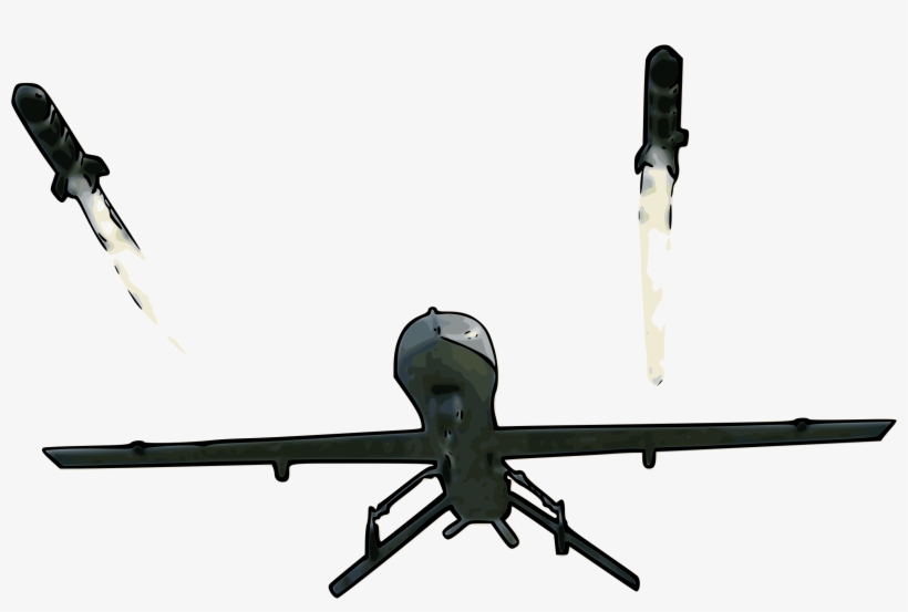 Predator Firing Hellfires - Predator Drone Vector, transparent png download