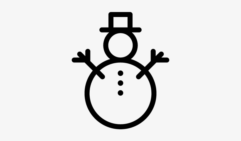 Christmas Snowman Vector - Muñeco De Nieve Icono, transparent png download