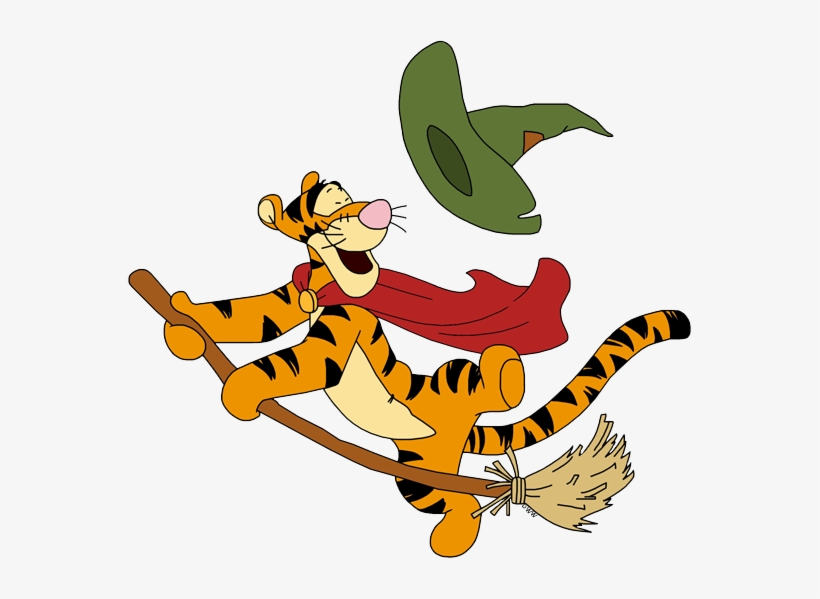 Eeyore As Tigger Pumpkin Tigger Tigger On Broomstick - Halloween Winnie The Pooh Png, transparent png download