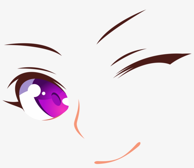 Download Anime Girl Eyes Png - Anime Girl Eyes Wink - HD Transparent